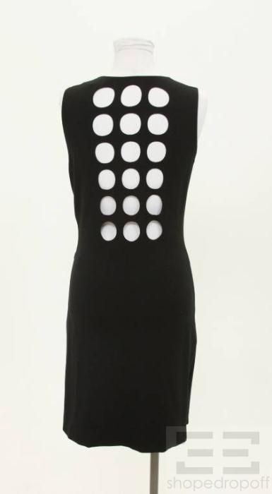 Cynthia Rowley Black Circle Cut Out Sleeveless Dress Size 2