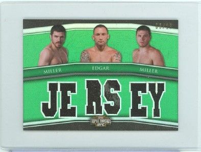 Jim Dan Miller Frankie Edgar 2010 Topps UFC Knockout Triple Threads