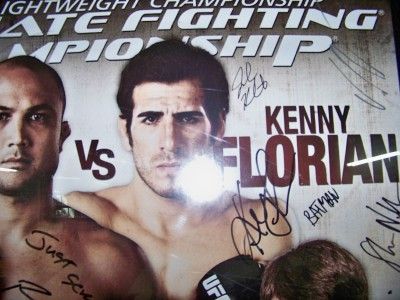 UFC 101 auto event poster signed by all fighters Silva Penn autograph