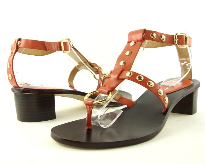 daniblack milly burnt orange sandals size women s 7 5 m us original