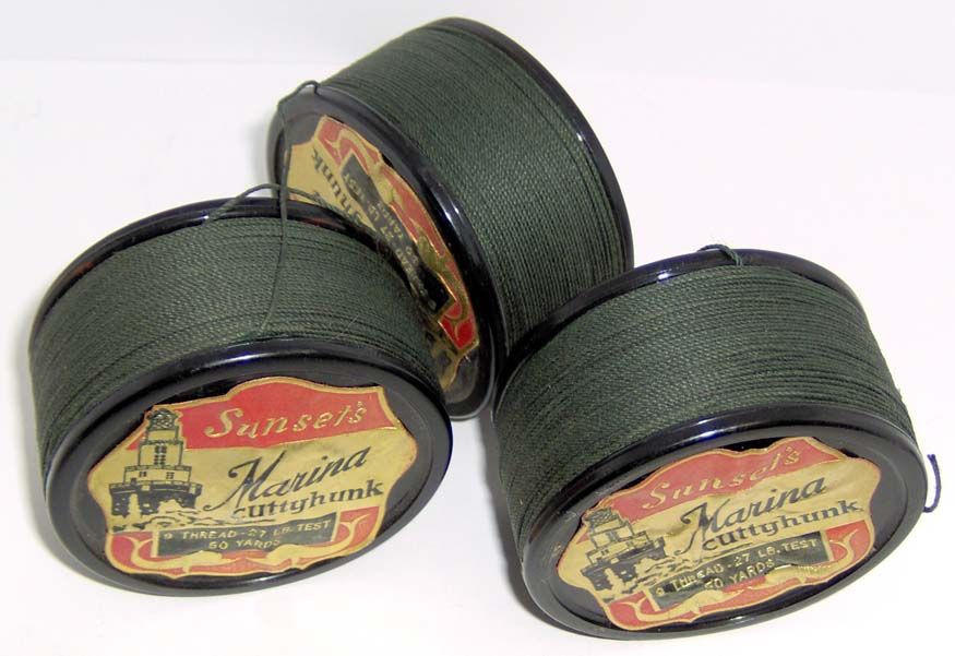  SUNSET LINE & TWINE MARINA CUTTYHUNK IRISH LINEN FISHING LINE SPOOLS