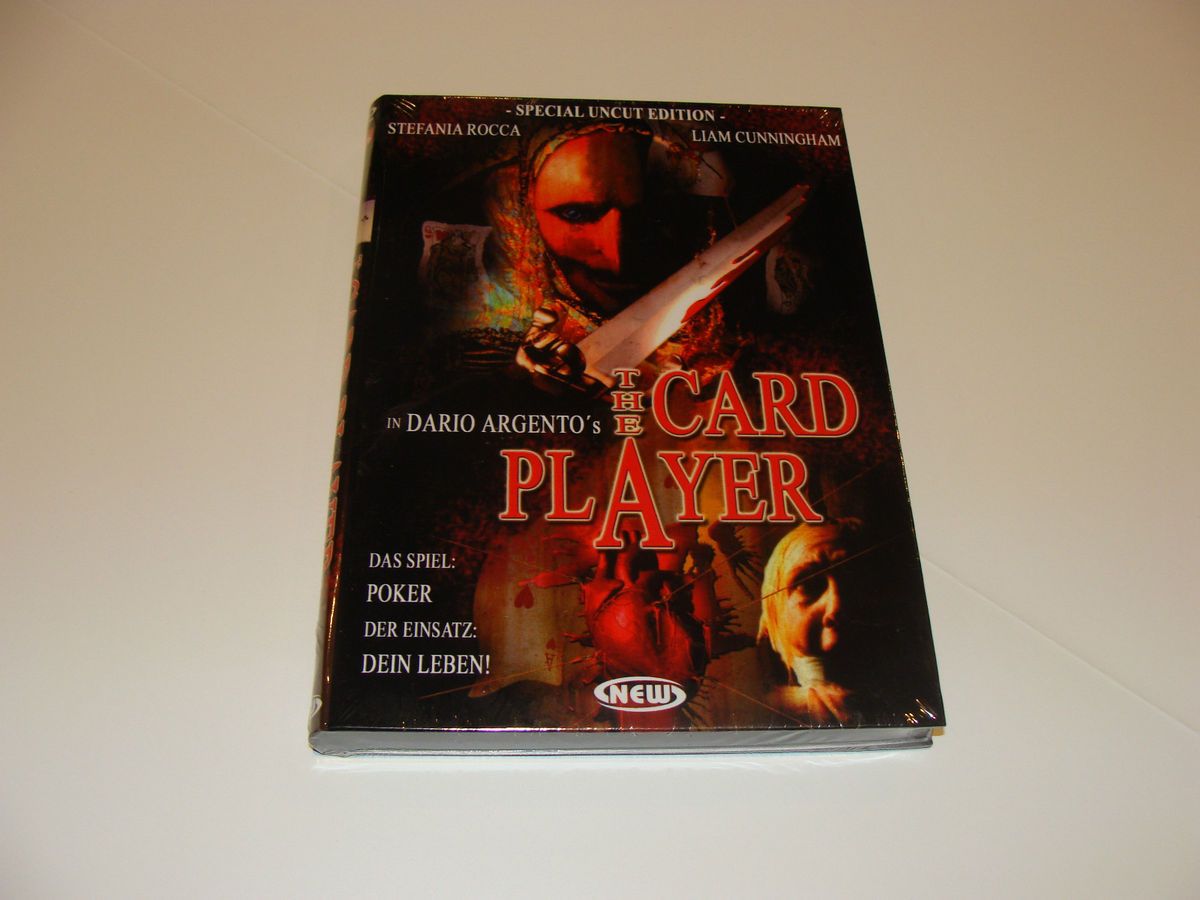 THE CARD PLAYER Small Hardbox REGION 2 PAL Dario Argento RARE