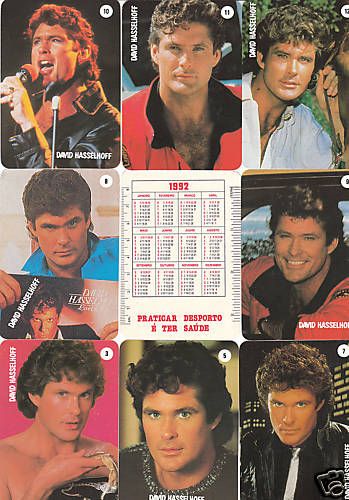 David Hasselhoff 1992 Porugal Import Calendar Set