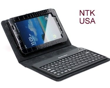 Bluetooth Keyboard Foldg Leather Case for Dell Streak 7