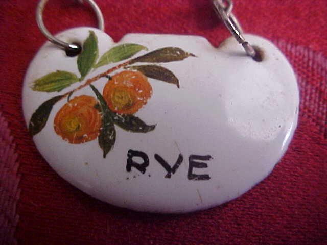 Rye Enamel Delvaux Paris Decanter Bottle Label Tag