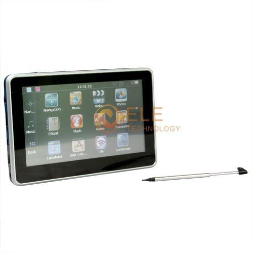 GPS 4 3 inch GPS Navigator FM  MP4 Build in 4GB Free Map Hot