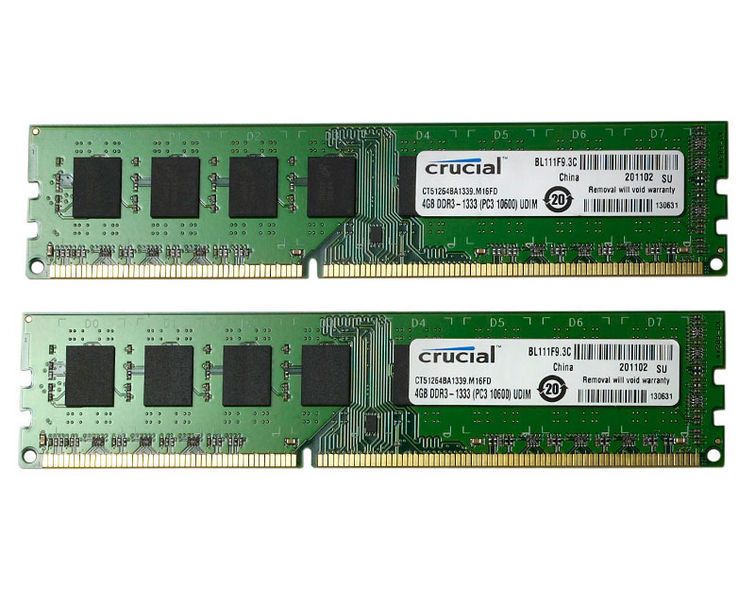  CT2KIT51264BA1339 8GB PC10600 DDR3 1333MHz Dual Channel NIB Free Ship