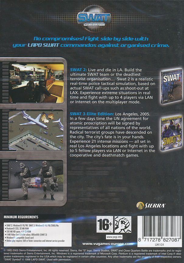 SWAT Generation 2 3 Elite Edition PC Games New in Box