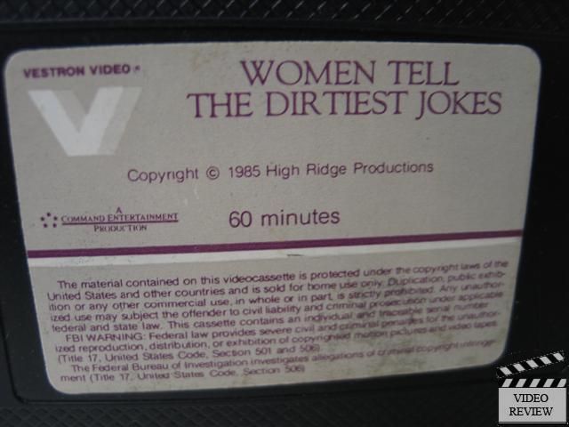 Women Tell The Dirtiest Jokes VHS Marsha Warfield
