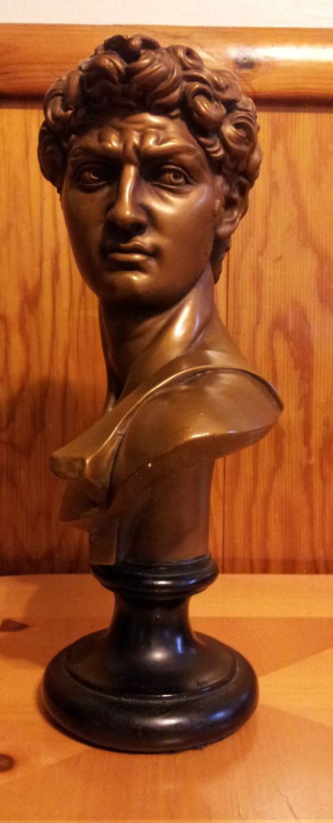 Old RARE Italian Molded Bust of David by G Ruggeri