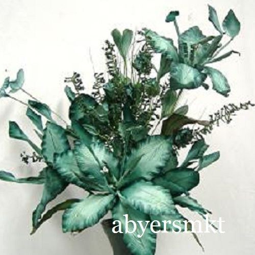 27 inch Floral Hunter Green Silk Flowers Artificial Plants Wedding