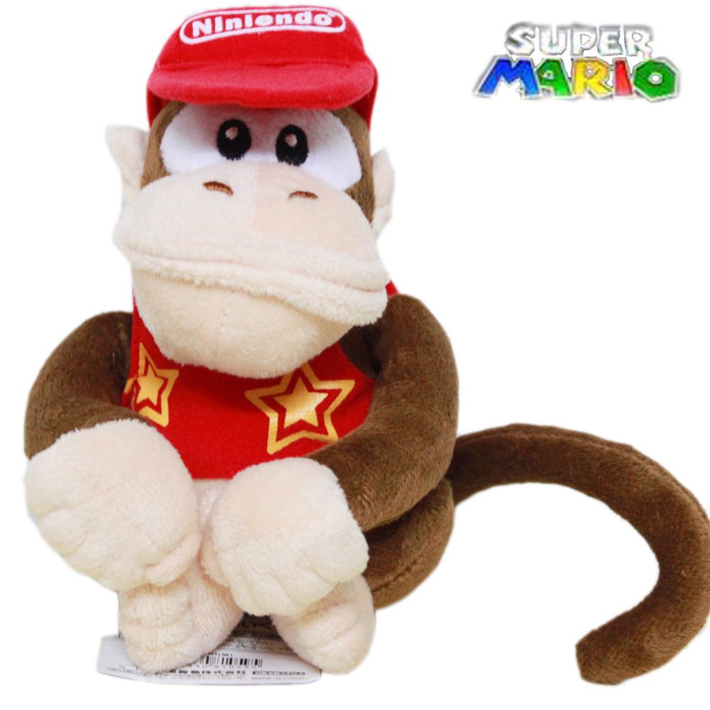 Nintendo Super Mario Diddy Kong Plush Toy Stuffed Donkey Kong Monkey