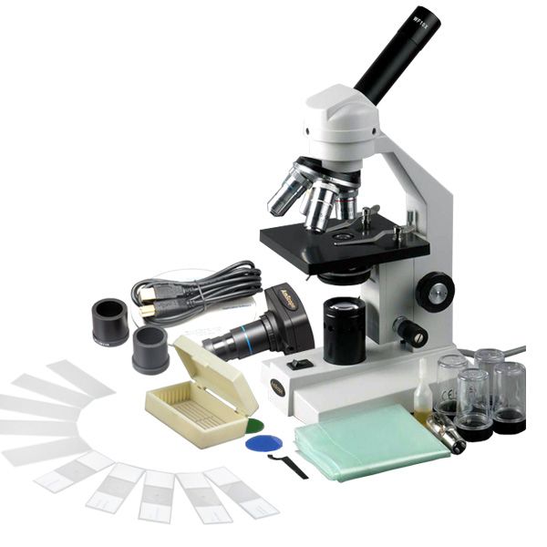 40x 1600X Compound Microscope USB Digital Camera Slides