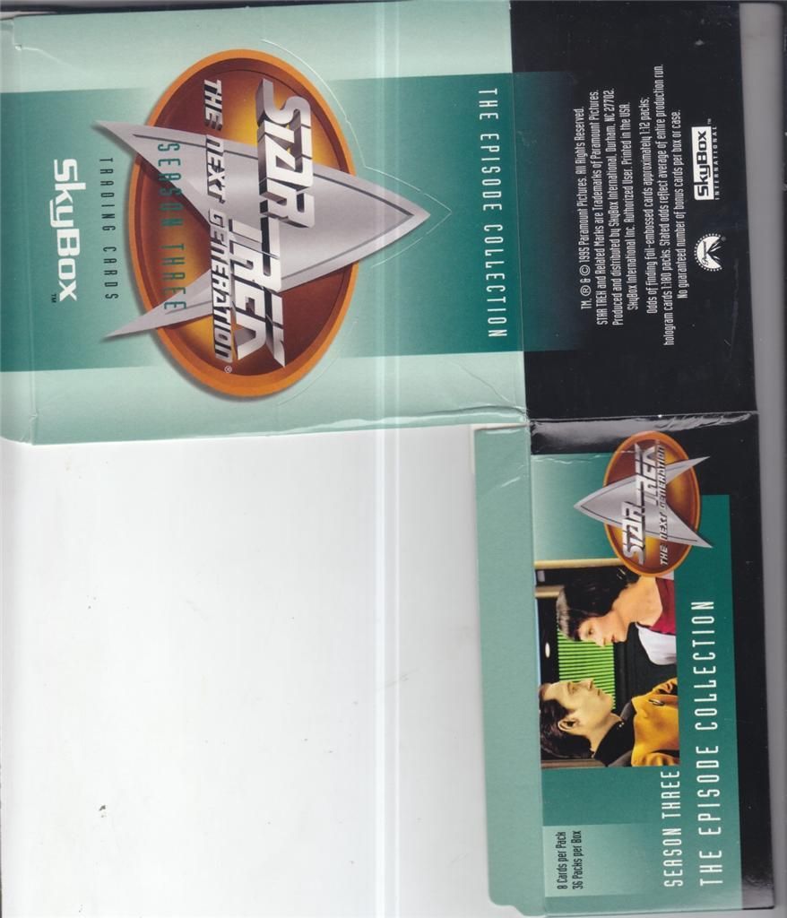 Skybox Star Trek Next Gen Season 3 Flat Empty Disp Box