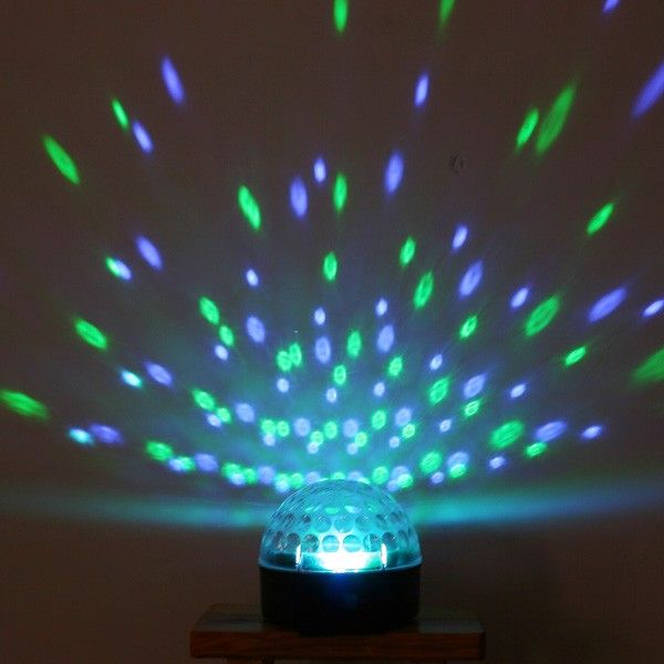 Disco DJ Stage Lighting Voice Activated LED RGB Crystal Magic Ball