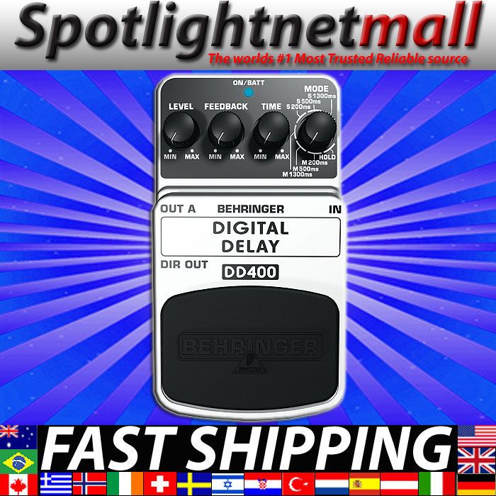 BEHRINGER DD400 DIGITAL DELAY DIGITAL DELAY / ECHO EFFECTS PEDAL