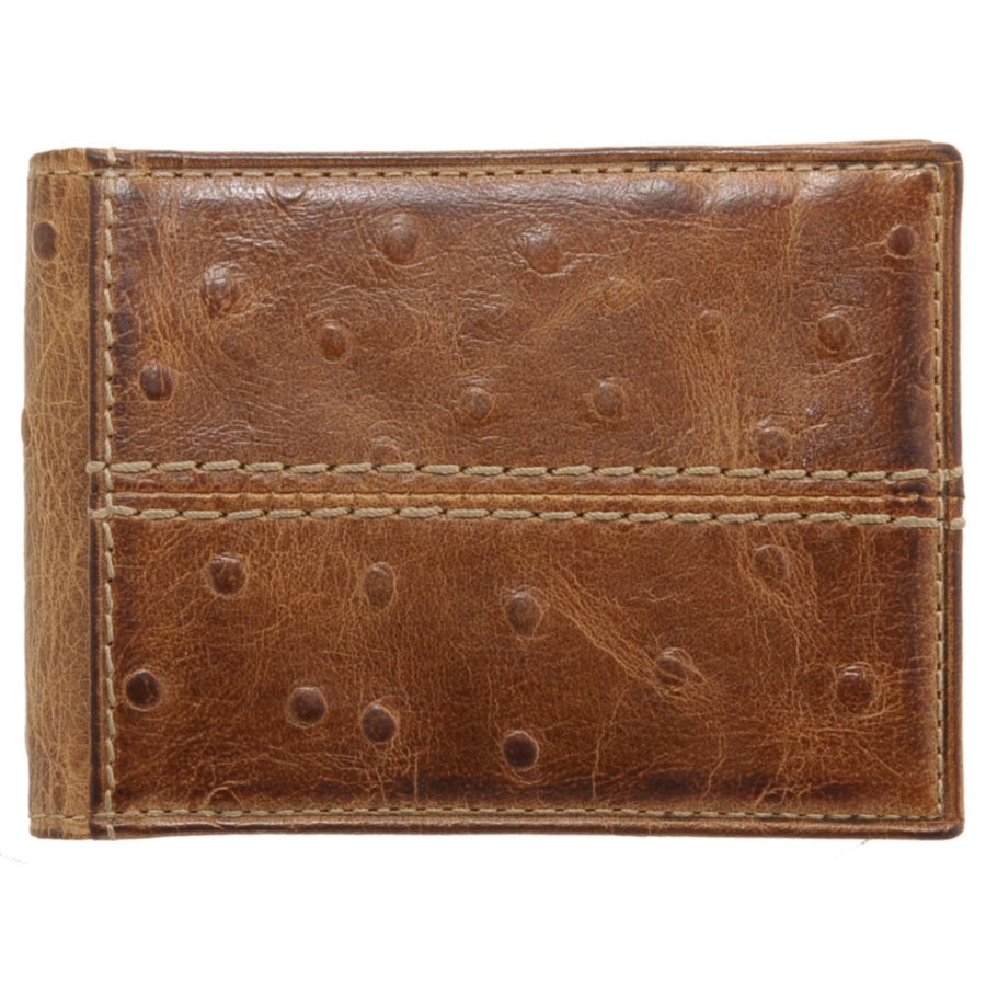 Detour Brown Leather Medford Burnished Bifold Magnetic Money Clip