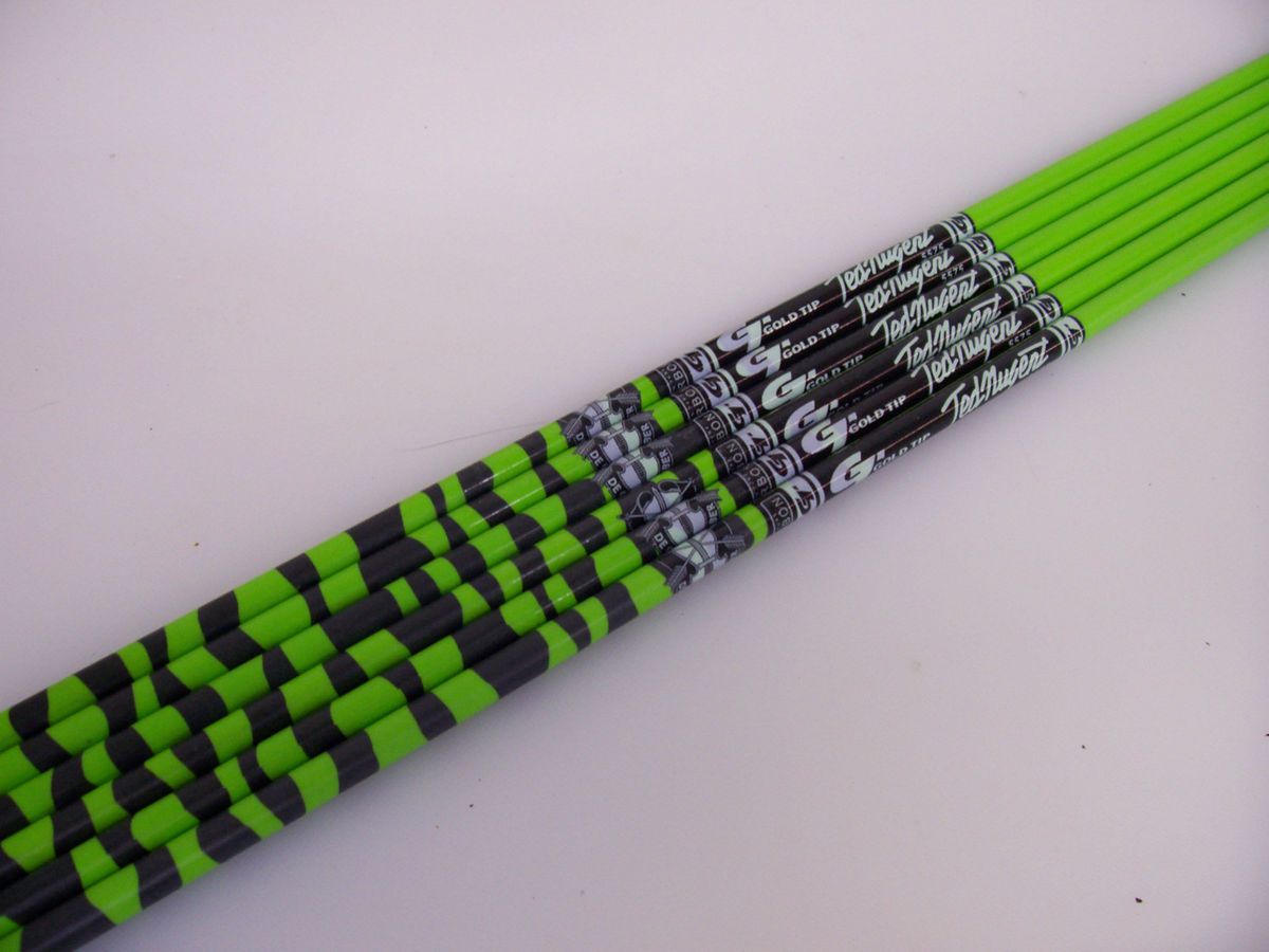 DZ Green Ted Nugent Unfletched Shafts 5575