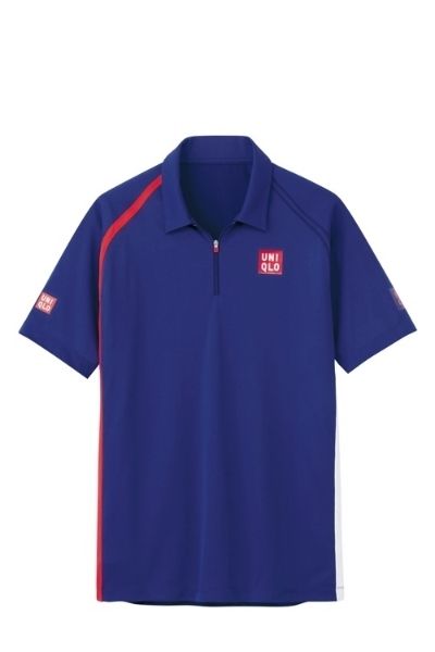 New Uniqlo 2012 Novak Djokovic Tennis Crew Performance Wear Blue Dri