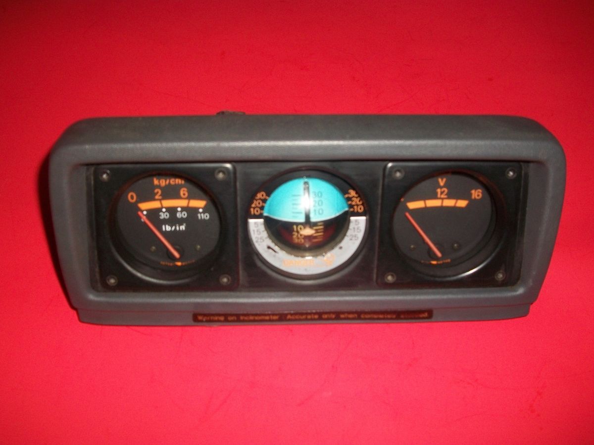 1987 Dodge Raider Inclinometer Gauge Cluster