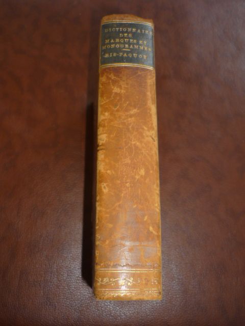 1879 RIS PAQUOT DICTIONNAIRE MARQUES MONOGRAMMES