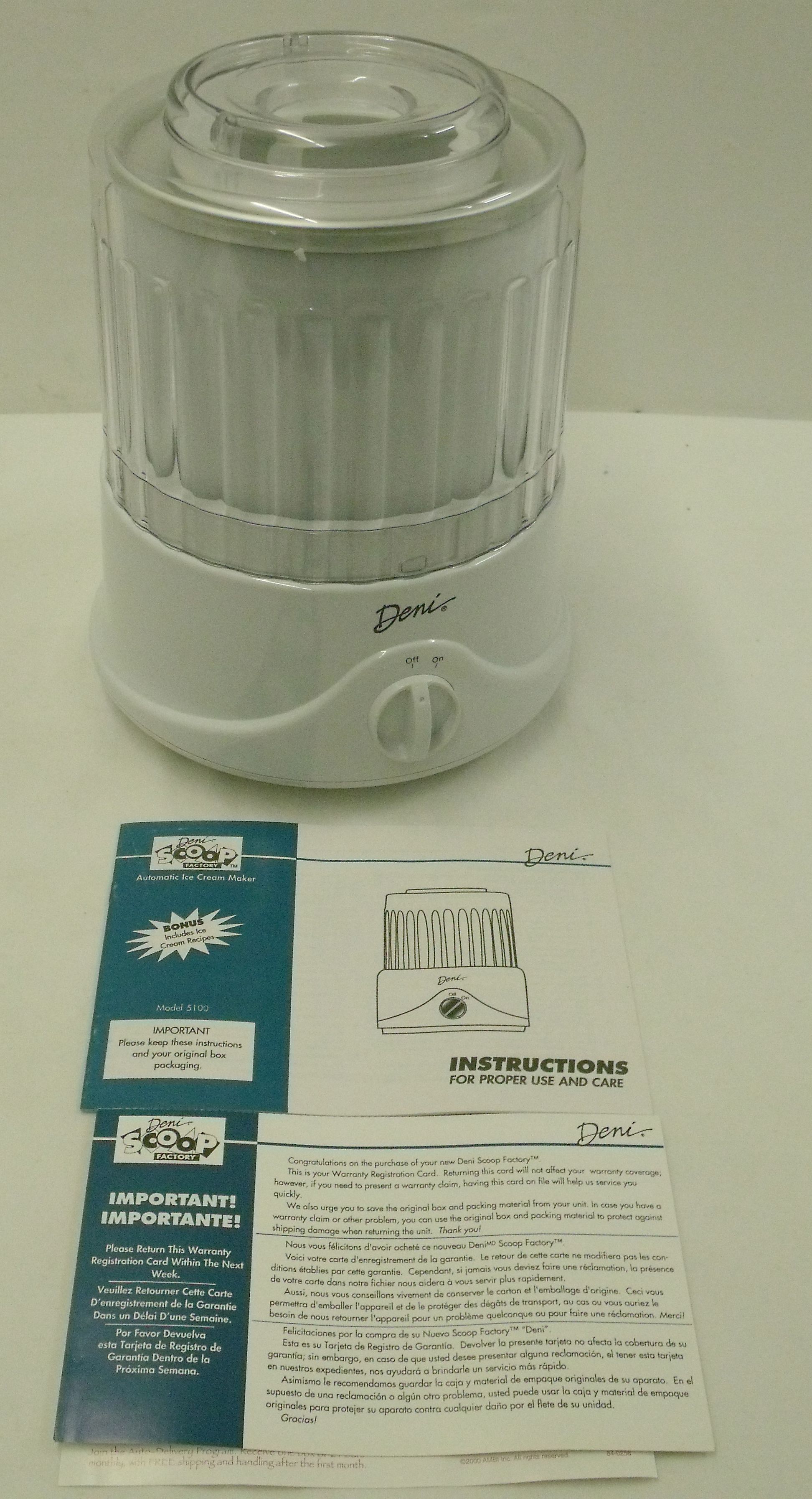 Deni Scoop Factory Automatic Ice Cream Maker