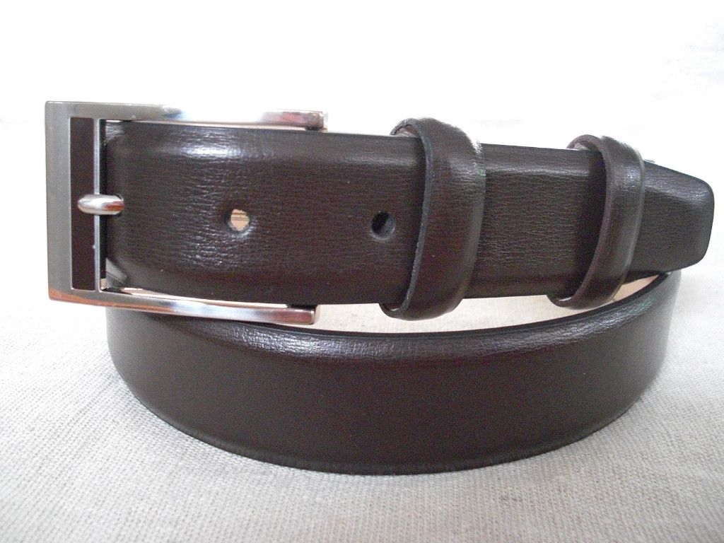 Donald J Trump Mens Brown Genuine Leather Dress Belt Sz 36