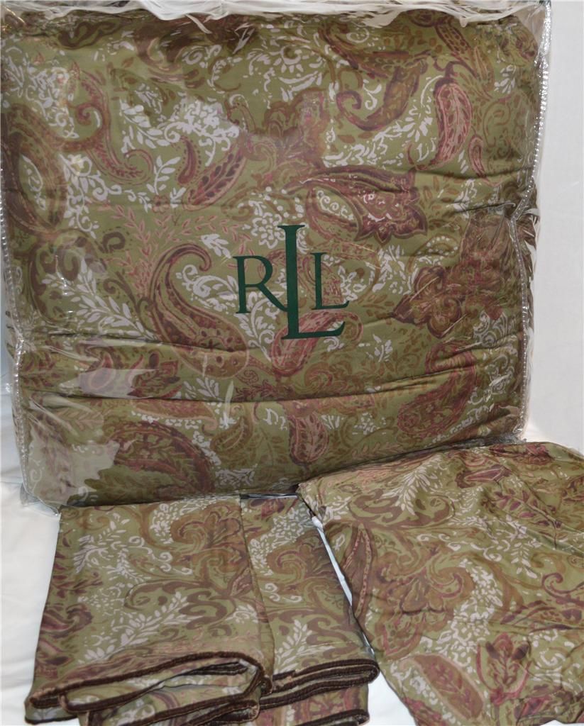 Ralph Lauren Hayden Paisley Houndstooth Queen or King Comforter Set