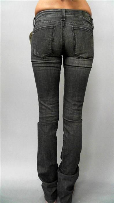 DL1961 Premium Denim Kate Slim Straight Leg Misses 24 Stretch Black