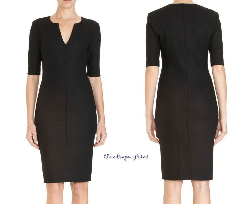 Diane Von Furstenberg $385 Black Aurora Wool Dress 10