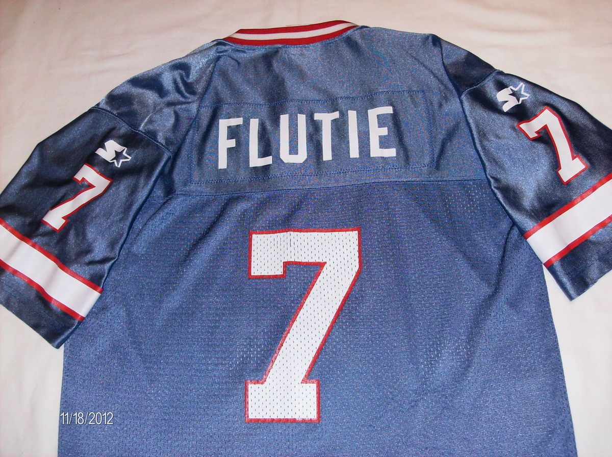   VINTAGE BUFFALO BILLS STARTER DOUG FLUTIE JERSEY YOUTH LARGE 14 16