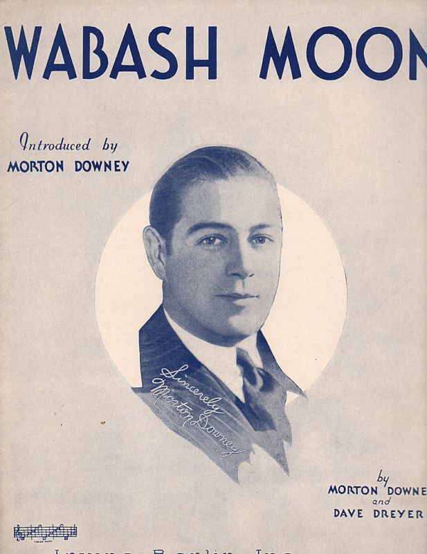 Wabash Moon Morton Downey 1931 Sheet Music
