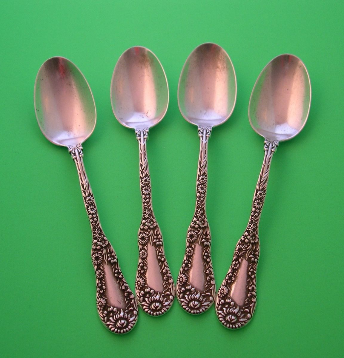 DOMINICK HAFF STERLING SILVER SPOONS 10 NUMBER TEN PATTERN 116 GRAMS