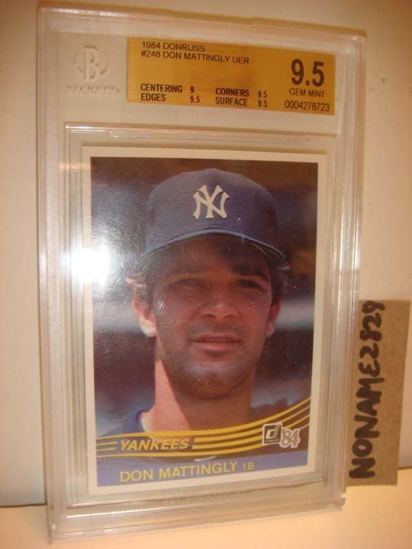 1984 Donruss Don Mattingly Rookie RC 248 UER BGS 9 5