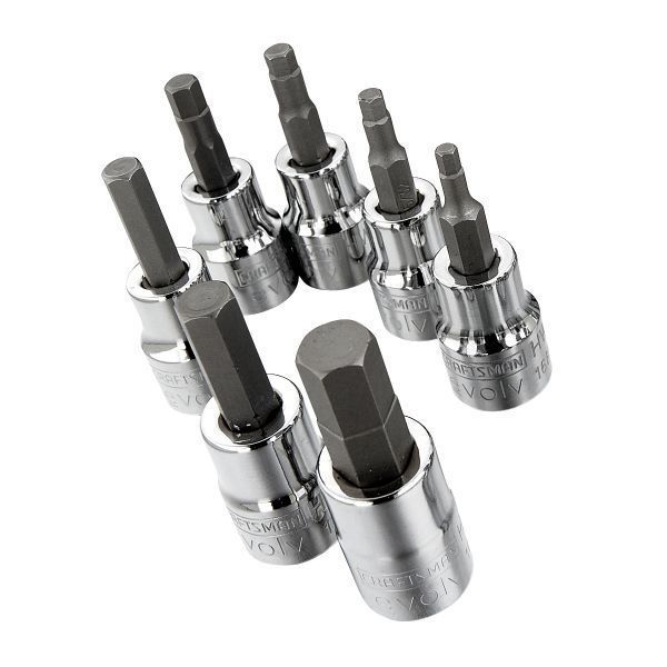 AIRCRAFT TOOLS BRAND SNAP NEW CRAFTSMAN 7 PC HEX ALLEN BIT SOCKET SET