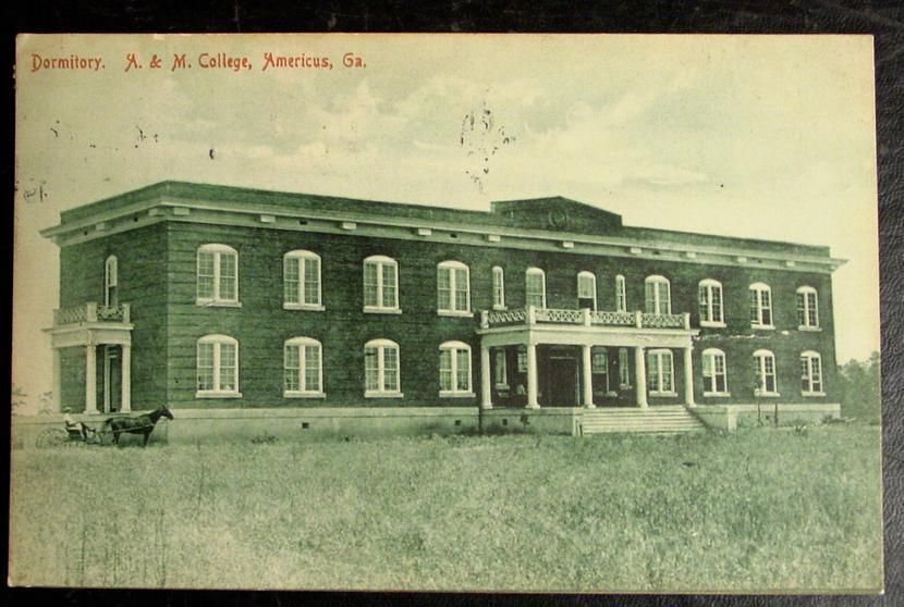 1911 POSTCARD DORMITORY A M COLLEGE AMERICUS GA