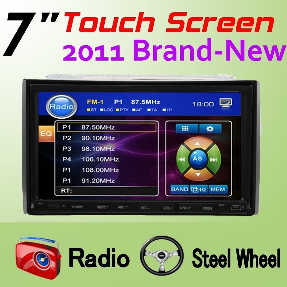  Screen Double 2 DIN Deck Car DVD Player Radio Stereo System