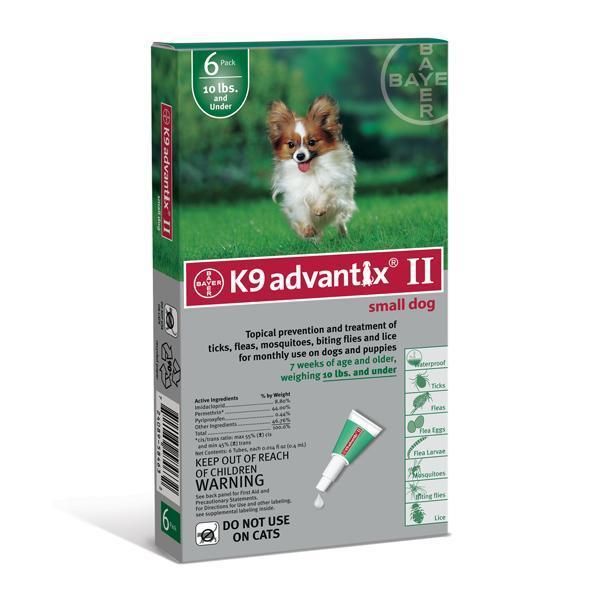  Month Flea Tick Control Dogs Up to 10lbs Small Dog Treatment