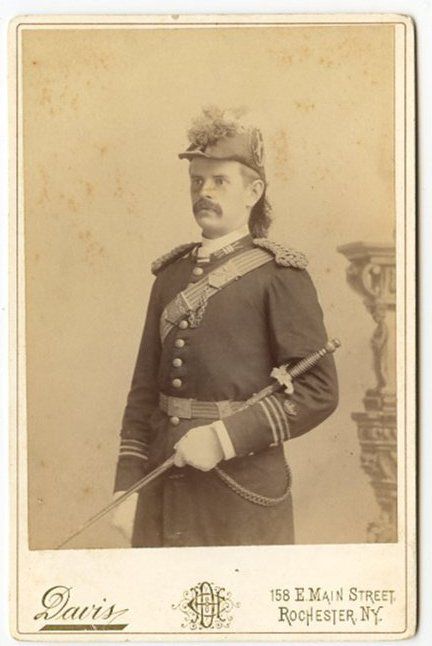  New York Portrait Unknown Officer with Baton DAVIS Cabinet Photo