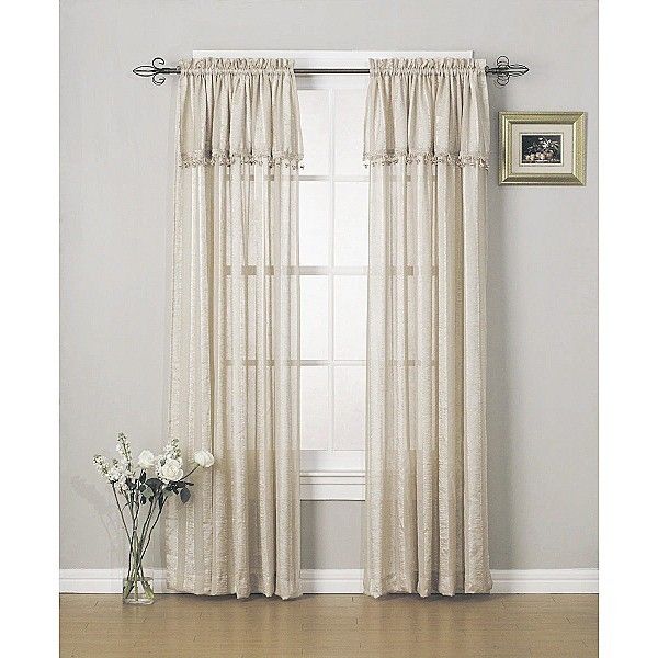 Margate Colormate Sage Sheer Panel w Valance 55x63