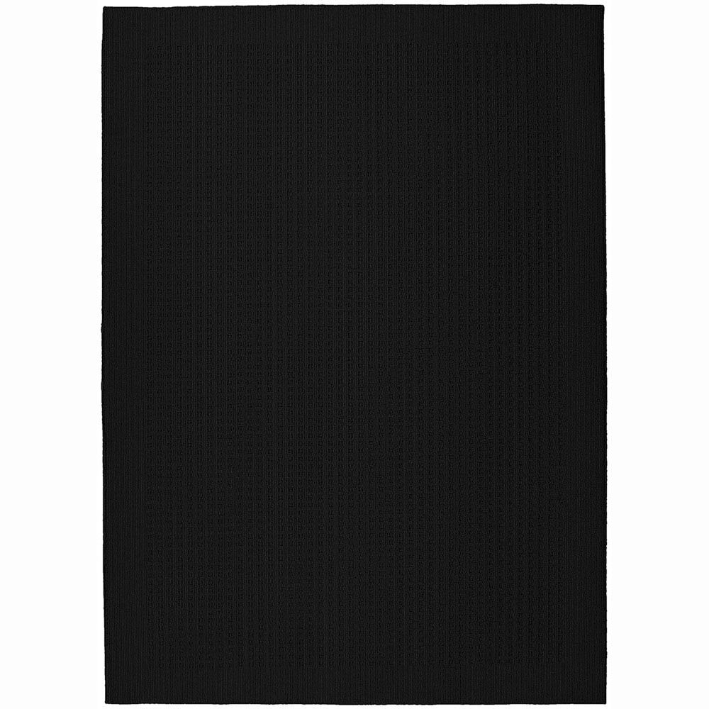  Contemporary Area Rug BRAND NEW Carpet Black 5x7 5x8 berber dots SOLID