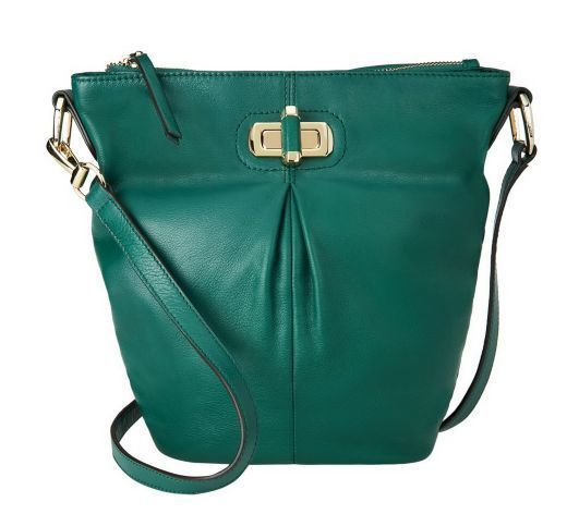 MAKOWSKY DUNAWAY GLOVE LEATHER CONVERTIBLE CROSSBODY IN EMERALD