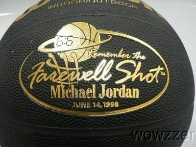 UDA Michael Jordan Wilson Farewell Shot Gold Basketball