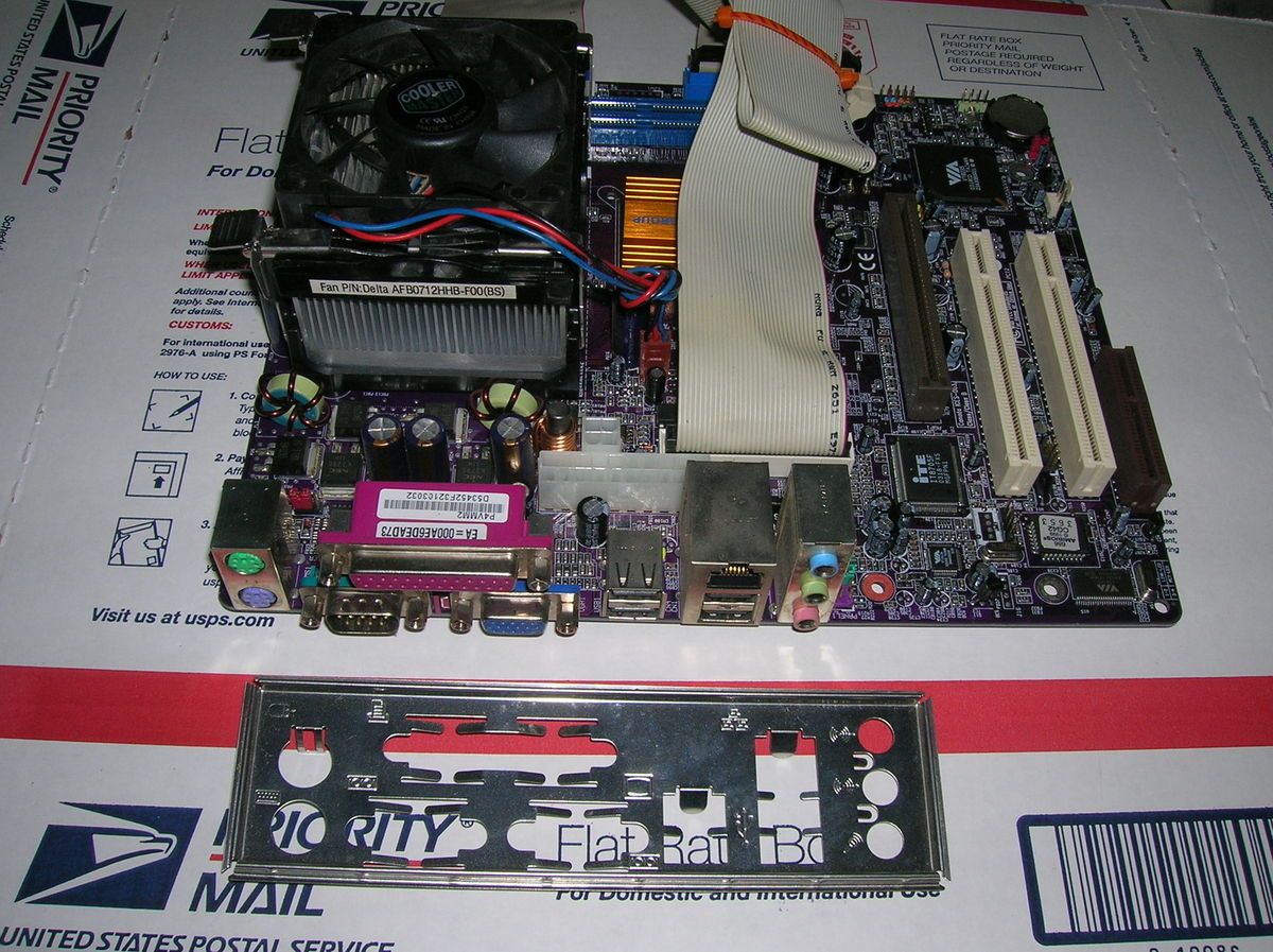 ECS Elitegroup P4VMM2 Ver 7 3 Motherboard 2 6GHz P4 CPU 512MB Ram