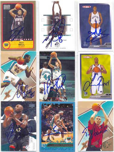 Memphis Grizzlies Signed Cards Eddie Jones Parks Lot