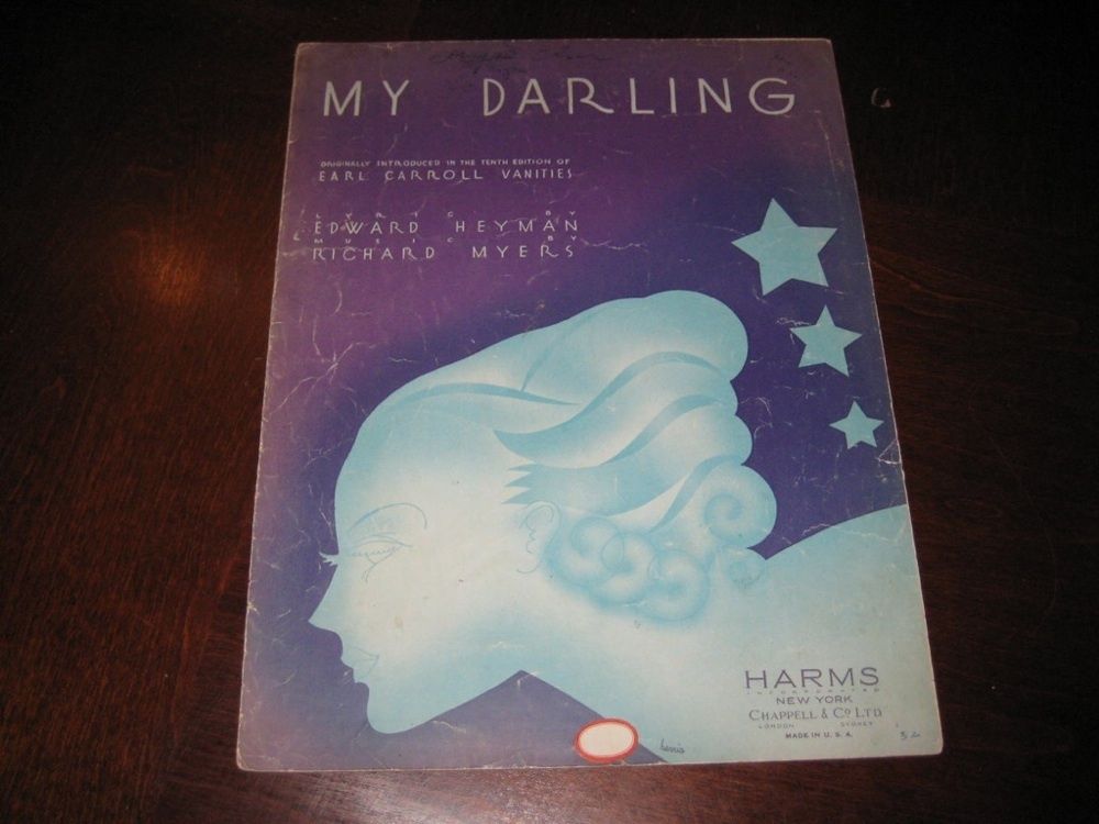 My Darling 1932 Earl Carroll Vanities Edward Heyman Richard Myers