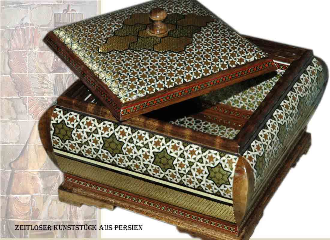 Persische Schokoladen Box aus Persian  Isfahan17x17x10 cmHandarbeit