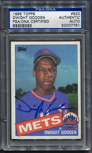 1985 Topps Dwight Gooden 620 Rookie Autograph PSA DNA