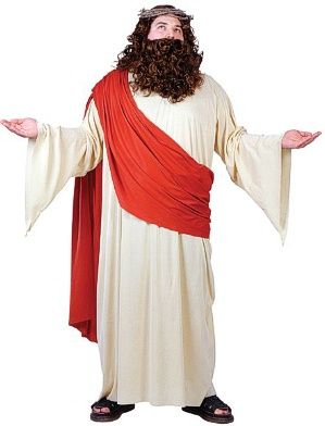 Jesus Plus Size Adult Costume includes Long cloth robe with drop