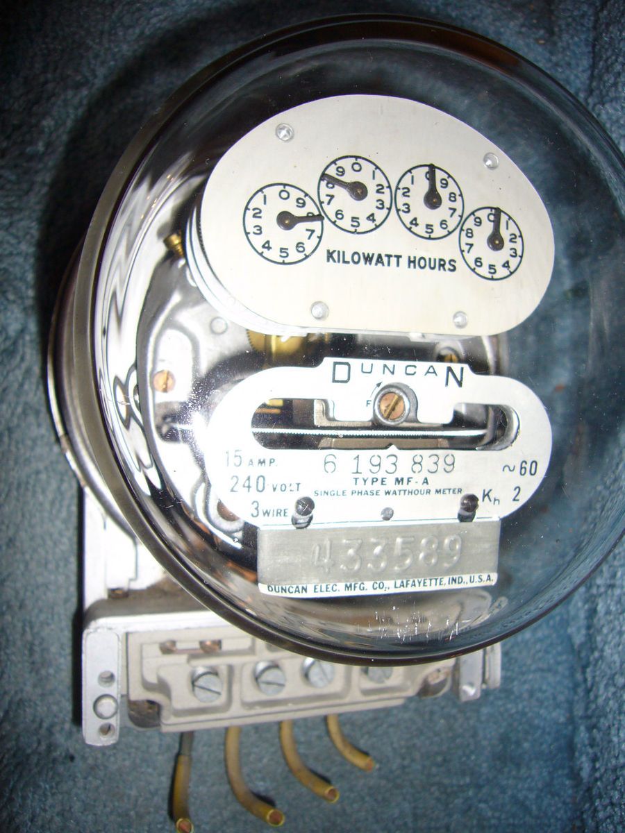 Duncan Watt Hour Meter Vintage